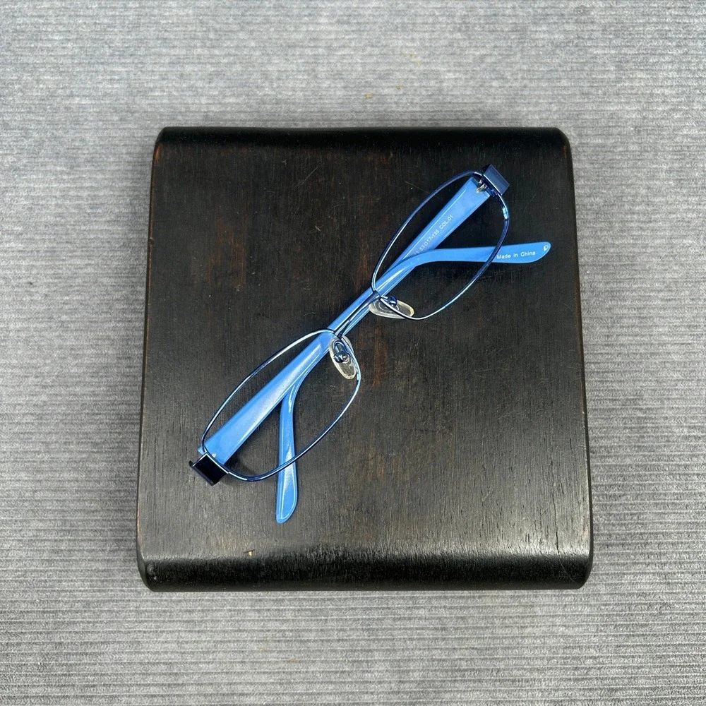 Blue Two-Tone Rectangular Y2k Eyeglass Frames G013 53-17-135 COL.01